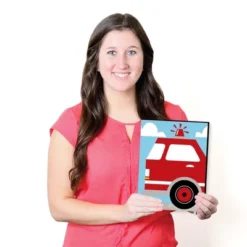 Big Dot Of Happiness Fired Up Fire Truck - Firefighter Firetruck Nursery Wall Art And Kids Room Decor - Gift Ideas - 7.5 X 10 Inches - Set Of 3 Prints -Nursery Furniture Store GUEST 00a393da b5d2 4d6f 9a0b 76ec0ad78fa0