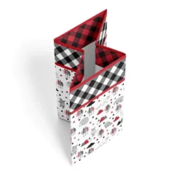 Bacati - Woodlands Red/Black/Gray Collapsible Laundry Hamper