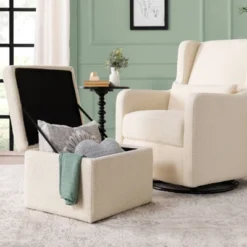 Carter's By DaVinci Adrian Swivel Glider With Storage Ottoman -Nursery Furniture Store GUEST 0292aa8a e2c3 4eb8 8c6e 9e5b3e31bf1e