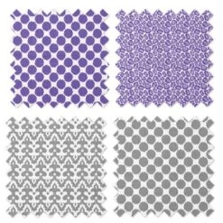 Bacati - Ikat Lilac/Gray Dots/Leopard Swaddling Muslin Blankets Set Of 4 -Nursery Furniture Store GUEST 11702f2f fbfc 49e5 aec1 0a5782153382