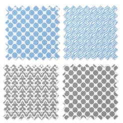 Bacati - Ikat Blue/Gray Swaddling Muslin Blankets Set Of 4 -Nursery Furniture Store GUEST 1355df26 c108 4ded 9765 4a40b1e98e56