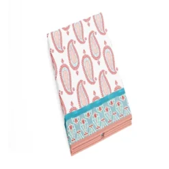 Bacati - Sophia Paisley Aqua/Coral Collapsible Laundry Hamper -Nursery Furniture Store GUEST 15e5dcc6 0937 468b bc01 20f7e5376362