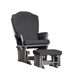 Suite Bebe Victoria Glider And Ottoman - Gray Wood And Dark Gray Fabric -Nursery Furniture Store GUEST 190262dc 61a0 4f9e 9b58 f66ffe6d4355
