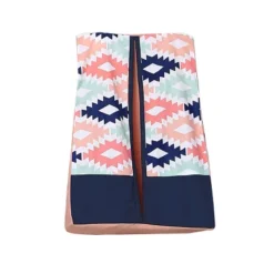 Bacati - Aztec Print Emma Coral Mint Navy 4 Pc Crib Bedding Set With Diaper Caddy -Nursery Furniture Store GUEST 1a2d3a1c 0c54 4795 82f6 41a7eceb42dc