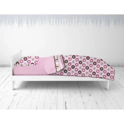 Bacati - Mod Dots Stripes Pink Fuschia Beige Chocolate 4 Pc Toddler Bedding Set -Nursery Furniture Store GUEST 1a3421e6 e5bc 46c4 9592 2233877e4616