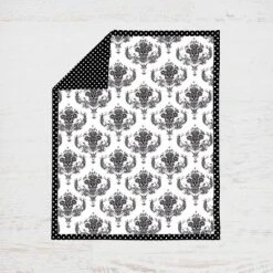 Bacati - Classic Damask Black/Grey/White 6 Pc Crib Bedding Set With Long Rail Guard Cover -Nursery Furniture Store GUEST 1d8b8290 40d4 4f5b a0de 8816dda83a1e