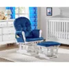 Suite Bebe Mason Glider And Ottoman - White Wood And Navy Fabric -Nursery Furniture Store GUEST 1e676b4a c224 471a b24f 4664e4d3390d