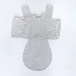 Omni Swaddle Wrap & Arms Up Sleeves & Mitten Cuffs - Heathered Gray With Stripe Trim 0-3 Months -Nursery Furniture Store GUEST 211fb1da 60f9 4e5e ad46 d94b11d07412