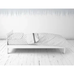 Bacati - Mustache/Plus Muslin 4 Pc Toddler Bedding Set, Gray -Nursery Furniture Store GUEST 223f0aa2 419e 4774 acdc 7b10598464e6