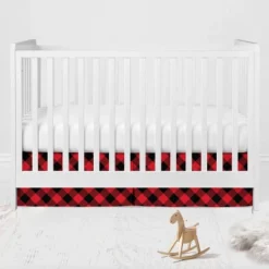 Bacati - Lumberjack Red Black Gray 3 Pc Crib Bedding Set -Nursery Furniture Store GUEST 23ff83b4 4dad 4e28 819c 3990b9aef0a5