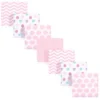 Luvable Friends Baby Girl Cotton Flannel Receiving Blankets, Pink Dots Chevron 7-Pack, One Size -Nursery Furniture Store GUEST 241d7d1c 72e4 4846 9741 f20097fcc82d