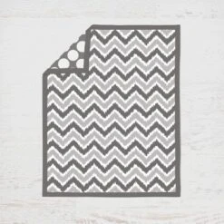 Bacati - Ikat Chevron White Grey Neutral 10 Pc Crib Set With 2 Crib Fitted Sheets 4 Muslin Swaddling Blankets -Nursery Furniture Store GUEST 24ffa03b 260b 40ac a1d7 ad19d1cd5454
