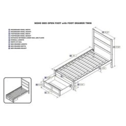 Noho Bed With Foot Drawer - AFI -Nursery Furniture Store GUEST 29841b7d 2f0a 49db a090 71f52324eb43