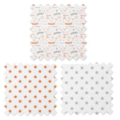 Bacati - Basketball Orange/Gray Muslin Swaddling Blankets Set Of 4 -Nursery Furniture Store GUEST 2c065279 6794 4f62 9358 51c860922c84
