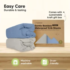 KeaBabies Waterproof Crib Sheets For Boys, Girls, 2pk Baby Fitted Crib Sheet, Waterproof Crib Mattress Protector Sheets -Nursery Furniture Store GUEST 34041e4d 754d 45b5 b750 011e23df0703
