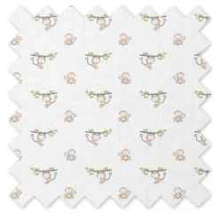Bacati - Happy Monkeys Biege Muslin 100 Percent Cotton Universal Baby US Standard Crib Or Toddler Bed Fitted Sheet -Nursery Furniture Store GUEST 3405133f 236a 4bd4 b21f 423d8b67c6c9