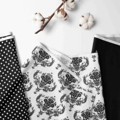 Bacati - Classic Damask Black/Grey/White 6 Pc Crib Bedding Set With Long Rail Guard Cover