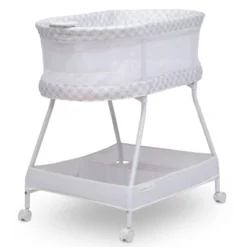 Delta Children Sweet Dreams Bassinet With Airflow Mesh - Gray Infinity -Nursery Furniture Store GUEST 4c0c7334 e702 4467 b9da 848232f77af4