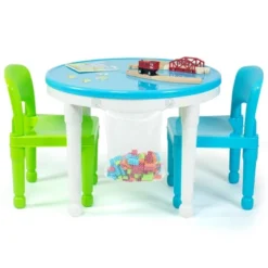 3pc Kids' 2 In 1 Round Activity Table With Chairs - Humble Crew -Nursery Furniture Store GUEST 50c53ada 740d 4583 bc4b a3ca4cbf68d5