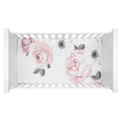 Lambs & Ivy Floral Garden Watercolor/Pink Linen 5-Piece Baby Crib Bedding Set -Nursery Furniture Store GUEST 56f82b35 8be5 4bd1 8351 e3e09012c474