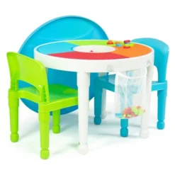 3pc Kids' 2 In 1 Round Activity Table With Chairs - Humble Crew -Nursery Furniture Store GUEST 57ec1498 2f2a 4a6b b217 cf30d9968a98
