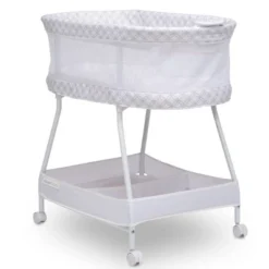 Delta Children Sweet Dreams Bassinet With Airflow Mesh - Gray Infinity -Nursery Furniture Store GUEST 585ddbe8 f97f 4dd3 bc0c 76ba9cb4960f