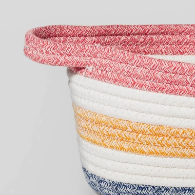 Striped Coiled Rope Kids' Storage Bin - Pillowfort™ 4 Striped Coiled Rope Kids' Storage Bin - Pillowfort™ - Image 2