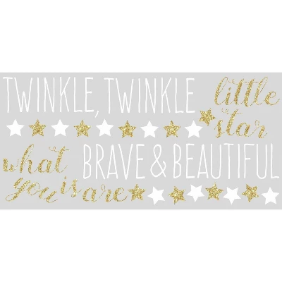 RoomMates Wall Decal Twinkle Twinkle Little Star With Glitter 4 RoomMates Wall Decal Twinkle Twinkle Little Star With Glitter - Image 2