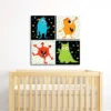 Big Dot Of Happiness Monster Bash - Kids Room, Nursery Decor And Home Decor - 11 X 11 Inches Nursery Wall Art - Set Of 4 Prints For Baby's Room -Nursery Furniture Store GUEST 6b1d1219 549a 4209 b2b1 20d8cdd6f177