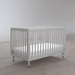 Room & Joy Jonas 3 In 1 Crib - Gray With Metal Legs
