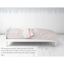 Bacati - Petals/Floral Coral Girls Muslin 4 Pc Toddler Bedding Set -Nursery Furniture Store GUEST 723ba766 225b 40f5 a6ca bf1c619b24cb