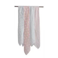 Bacati - Petals/Floral Muslin Swaddling Blankets Set Of 4 Aqua/Coral -Nursery Furniture Store GUEST 75b8a8d3 6ca2 41cf 9f8a 9fc2b5a85ac0