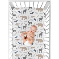 Sweet Jojo Designs Fitted Crib Sheet - Woodland Animals -Nursery Furniture Store GUEST 779224c2 2459 4539 89de 8c4d119806cd