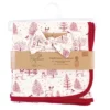 Touched By Nature Baby Girl Organic Cotton Swaddle Blanket And Headband Or Cap, Winter Woodland, One Size -Nursery Furniture Store GUEST 81037ea1 f481 4b50 ac72 c8948265120e