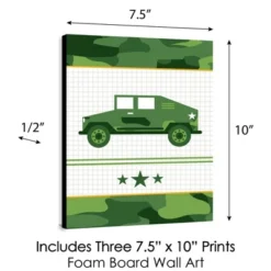 Big Dot Of Happiness Camo Hero - Army Military Camouflage Nursery Wall Art And Kids Room Decorations - Gift Ideas - 7.5 X 10 Inches - Set Of 3 Prints -Nursery Furniture Store GUEST 82892129 7f8f 4b0e a1ef f880ee724f26