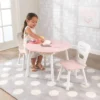 Round Storage Table And Chair Set White/Pink - KidKraft -Nursery Furniture Store GUEST 8d8a500f e930 4c42 b5cc ce9c11281c5c