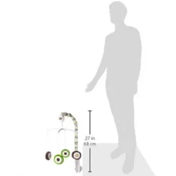 Bacati - Mod Dots/Stripes Green/yellow/choco Mobile