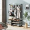 Tangkula 6-in-1 Freestanding Hall Tree Coat Rack W/ Bench & Fabric Dressers Rustic Brown -Nursery Furniture Store GUEST 96fd8603 01f3 45b5 90d4 59ea70b4b875