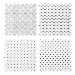 Bacati - LOVE Muslin Swaddling Blankets Set Of 4, Black/White -Nursery Furniture Store GUEST 9731bd0a fe13 401e ab6c ef4eb5200632