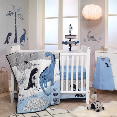 Lambs & Ivy Baby Dino Blue/Gray Dinosaur Musical Baby Crib Mobile Soother Toy 6 Lambs & Ivy Baby Dino Blue/Gray Dinosaur Musical Baby Crib Mobile Soother Toy - Image 4