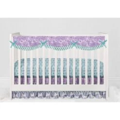 Bacati - Paisley Isabella Purple Lilac Aqua 6 Pc Crib Bedding Set With Long Rail Guard Cover -Nursery Furniture Store GUEST 99f0ebac a647 440f 82cf 0b31f94f1c60