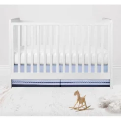 Bacati - Little Sailor Anchor Boat Blue Navy 6 Pc Crib Bedding Set With Long Rail Guard Cover -Nursery Furniture Store GUEST 9c0475f4 29b5 4e2d 931f 9591c99e18c4