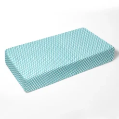 Bacati - Herringbone Aqua Muslin 3 Pc Toddler Bed Sheet Set 100 Pecent Cotton -Nursery Furniture Store GUEST a0918052 6099 4adc 95bf ae1e01be67bd