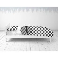 Bacati - Dots Stripes Black/White 4 Pc Toddler Bedding Set -Nursery Furniture Store GUEST a3a769dd 3e0a 4b72 ad5e eaab2c18a48b
