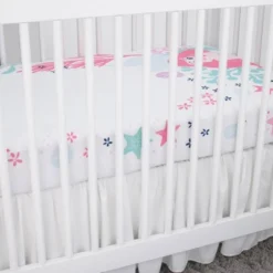 Disney The Little Mermaid Ariel Photo Op Fitted Crib Sheet - Coral/Aqua/White -Nursery Furniture Store GUEST a6e415fc 0ccf 4913 9336 9ef4ebe411c0