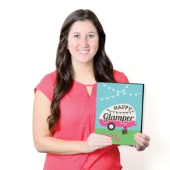 Big Dot Of Happiness Let's Go Glamping - Nursery Wall Art, Kids Room Decor & Camping Home Decorations - Gift Ideas -7.5 X 10 Inches - Set Of 3 Prints -Nursery Furniture Store GUEST a82b8485 cc67 49df a7e8 07788d75d887