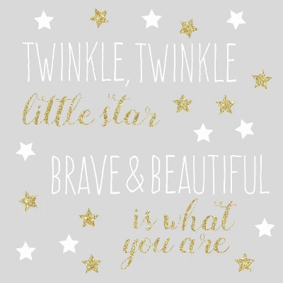 RoomMates Wall Decal Twinkle Twinkle Little Star With Glitter 3 RoomMates Wall Decal Twinkle Twinkle Little Star With Glitter