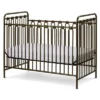 L.A. Baby Napa 3-in-1 Convertible Full Sized Metal Crib - Golden Nugget