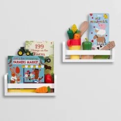 RiverRidge Home 3pc Kids’ Activity Table Set With 2 Bonus 10'' Floating Wall Bookshelves White – RiverRidge -Nursery Furniture Store GUEST adee4863 3a76 44ff 9c2f 65d41d614452