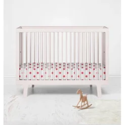 Bacati - Stars Red Ikat Muslin 100 Percent Cotton Universal Baby US Standard Crib Or Toddler Bed Fitted Sheet -Nursery Furniture Store GUEST af56eccc f7a5 4f21 a551 87748ce0ee39